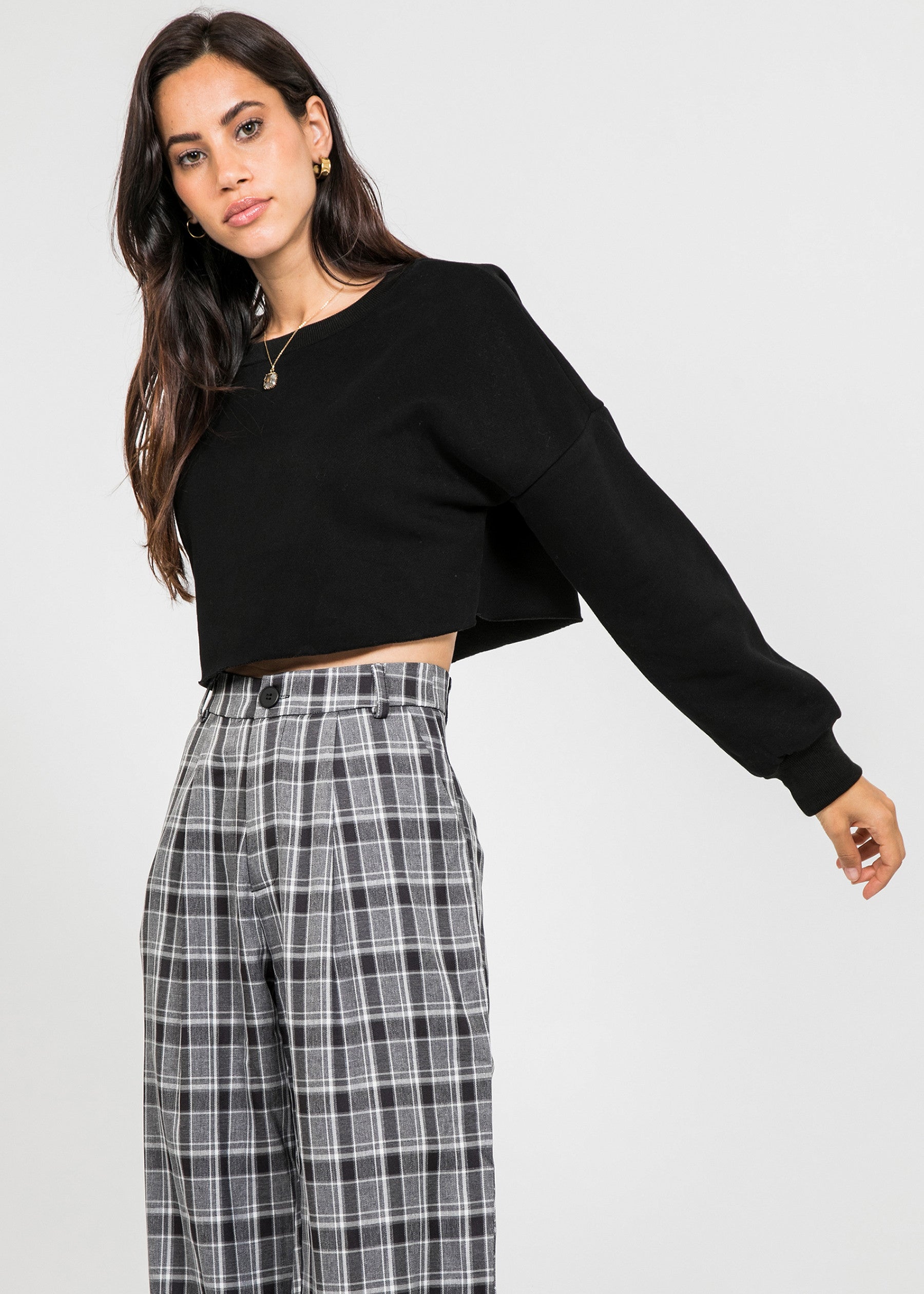 Sweat-shirt court noir