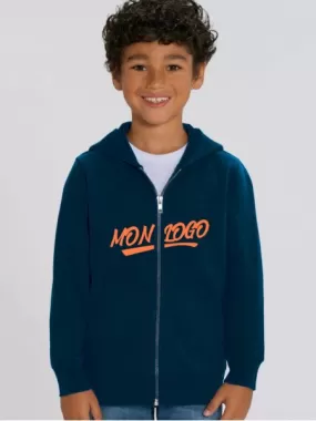 Sweat à capuche enfant zippé à personnaliser - Mini Runner