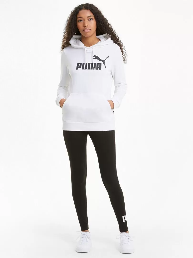 Sweat à Capuche Puma Logo - Blanc