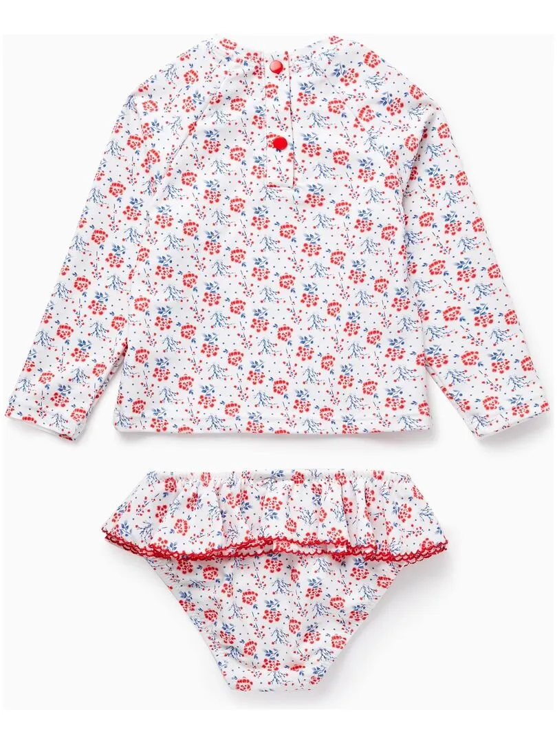 T-Shirt + Maillot de Bain UPF80 pour Fille  PICASSO - Beige clair