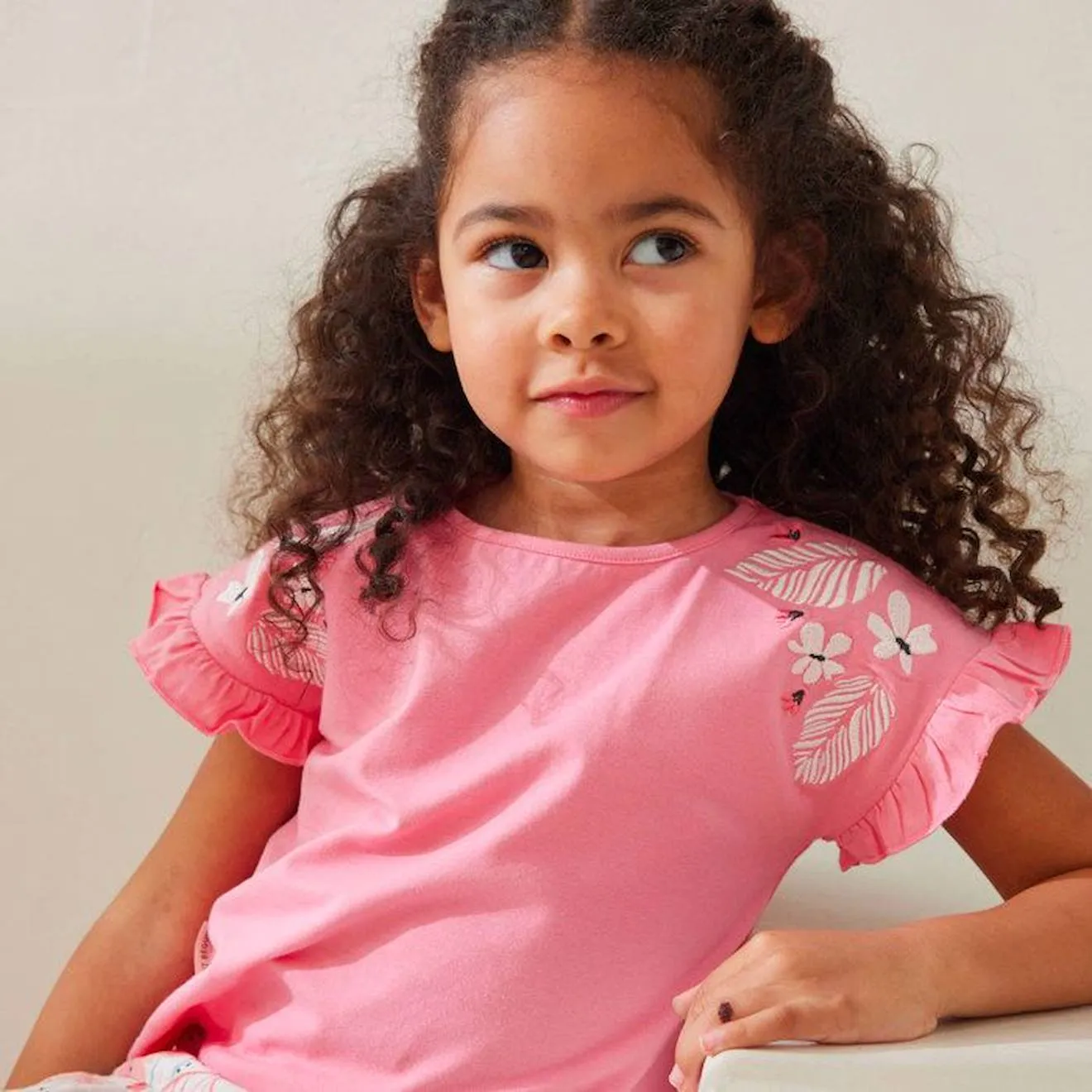 T-shirt enfant Caraïbes rose - Petit Beguin