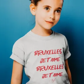 T-shirt Enfant - Coton bio - Bruxelles je t'aime