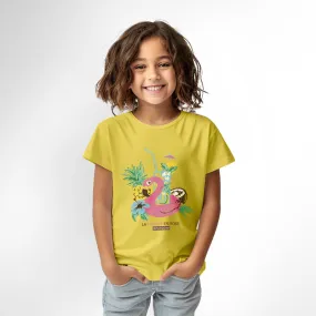 T-Shirt Fille Flemme En Rose