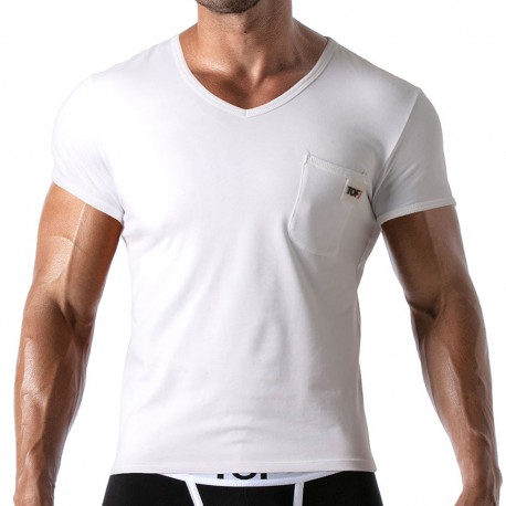 T-shirt French - blanc - TOF Paris : vente T-shirt manches courtes ...
