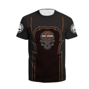 T-Shirt Motard Freedom Skull Rider Harley