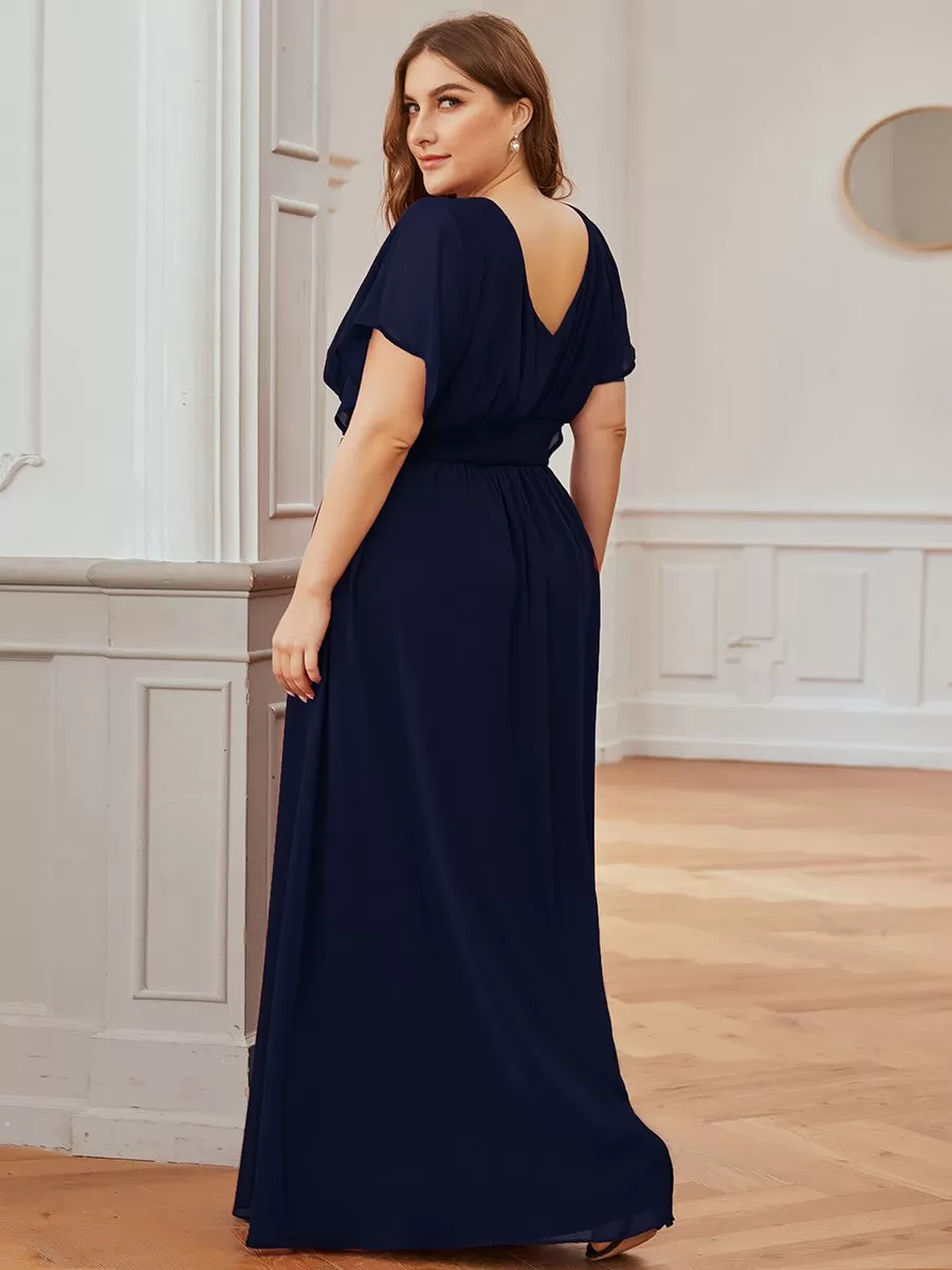 Taille personnalisée Robe de soirée Mousseline taille empire pour femmes