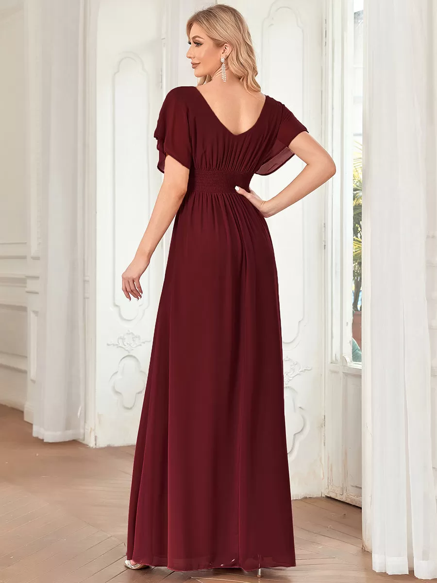 Taille personnalisée Robe de soirée Mousseline taille empire pour femmes