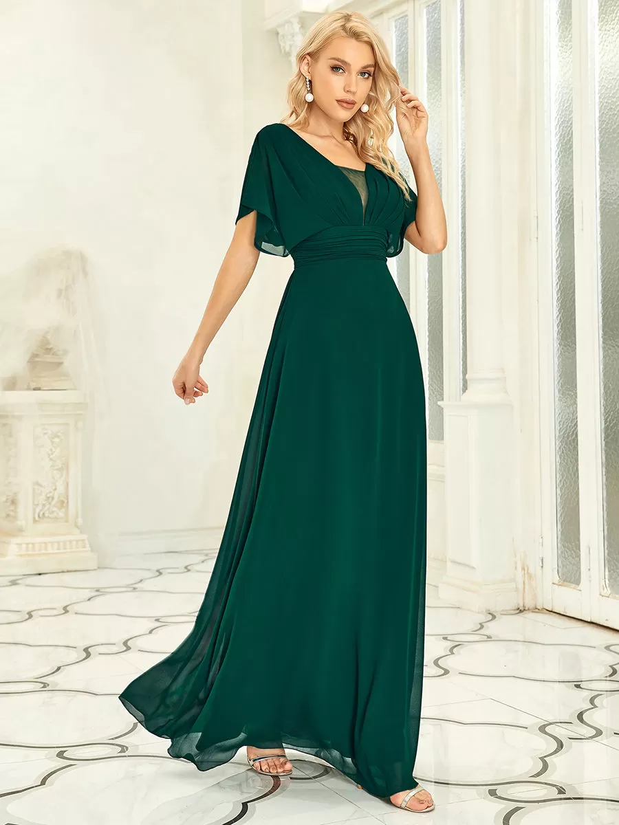 Taille personnalisée Robe de soirée Mousseline taille empire pour femmes