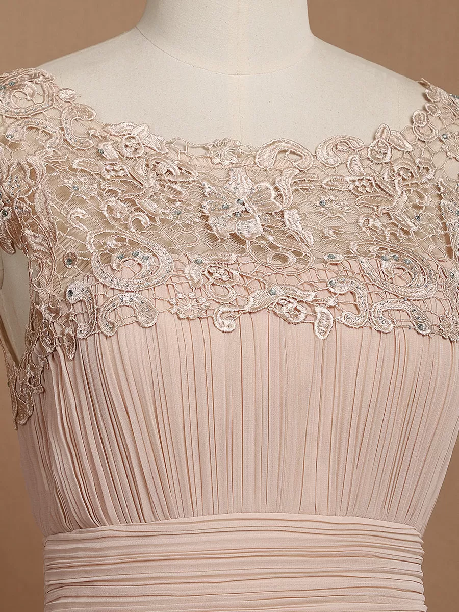 Taille personnalisée Robe demoiselle d'honneur mousseline Manches courtes flatteuses