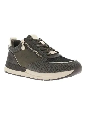 TAMARIS - Baskets talon plat - Vert olive