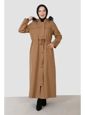 Tan - Fully Lined - Plus Size Coat