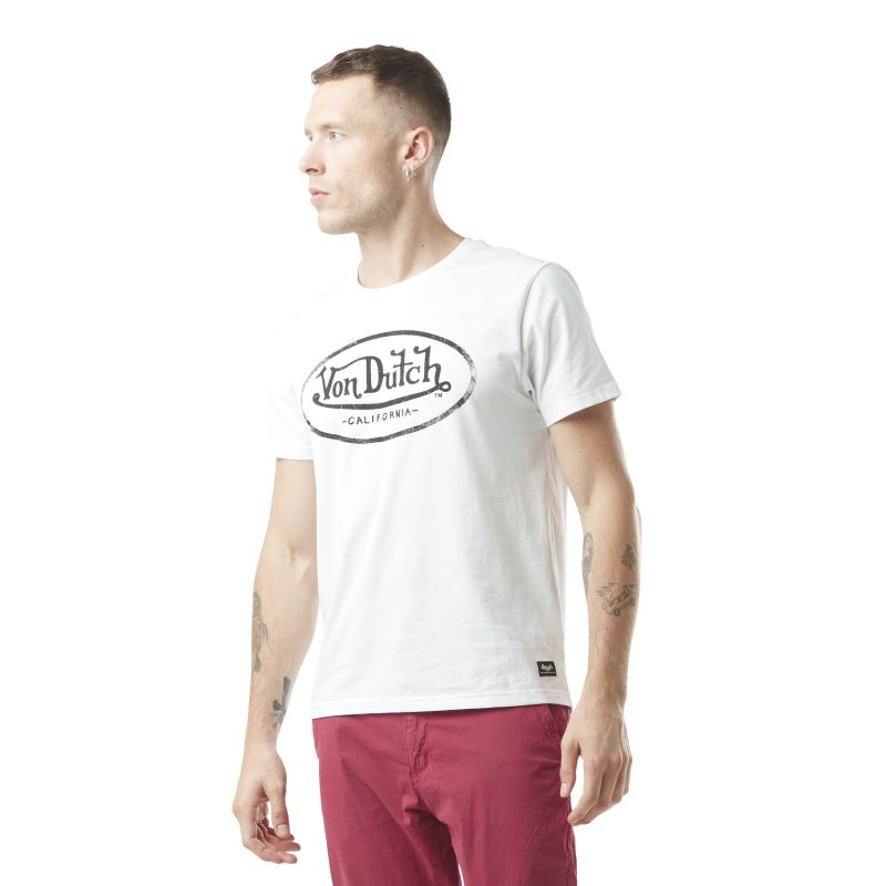 Tee Shirt Blanc coupe Régular Col rond AARON | Homme - Vondutch