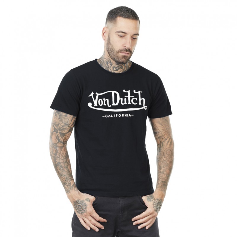 Tee Shirt Noir coupe Régular Col rond FIRST | Homme - Vondutch