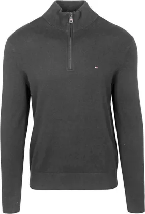 Tommy Hilfiger Pull Demi-Zip Anthracite MW0MW28049-P92 comma