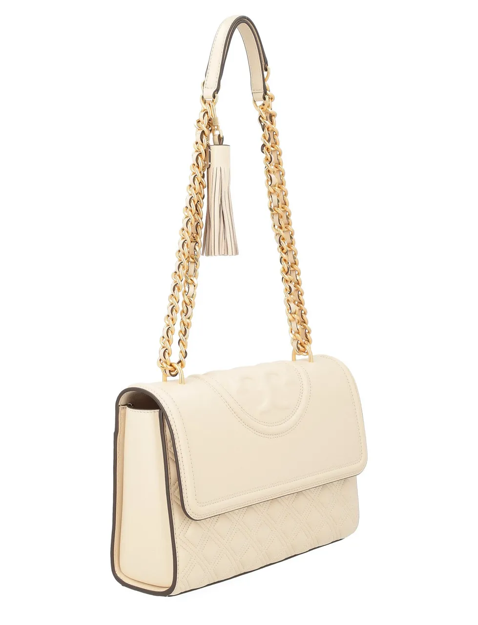 Tory Burch Sac Fleming en cuir ivoire