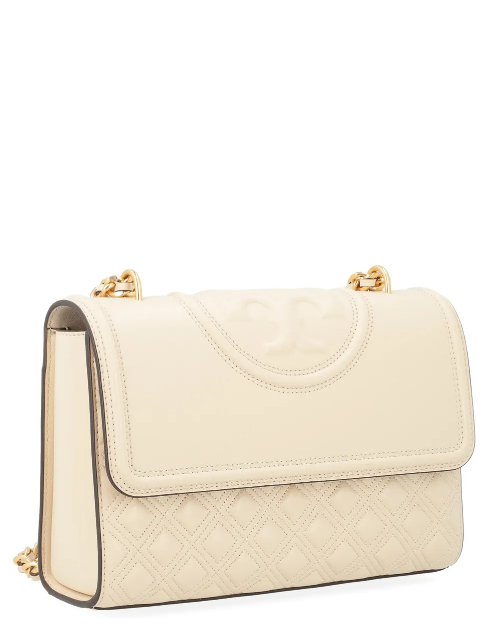 Tory Burch Sac Fleming en cuir ivoire