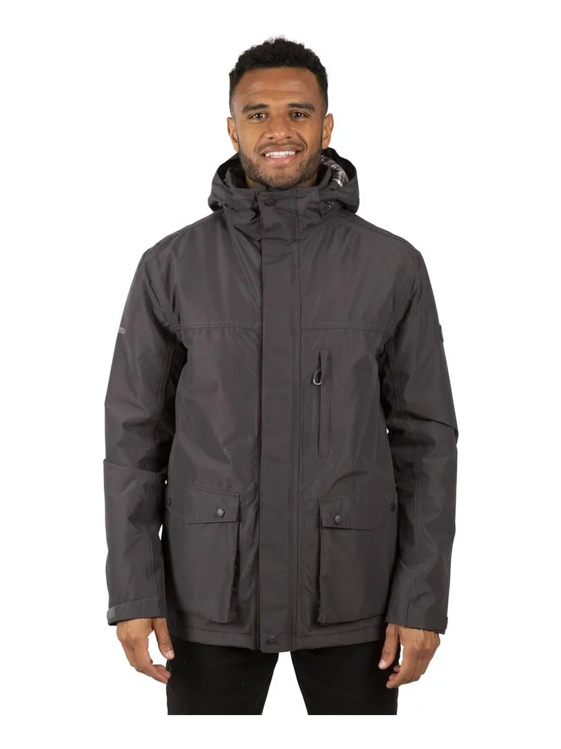 Trespass - Veste imperméable VAUXELLY - Gris foncé