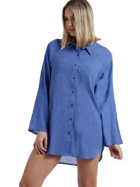 Tunique estivale chemise Playa - Bleu