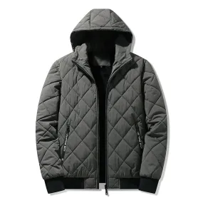 Veste bouffante pour hommes avec motif matelassé et poches latérales