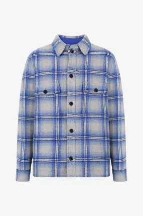 Veste chemise à carreaux en laine mélangée Kervon