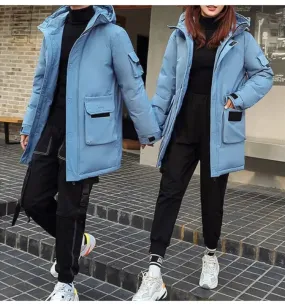 Veste d'hiver parka pour homme avec capuche et grandes poches