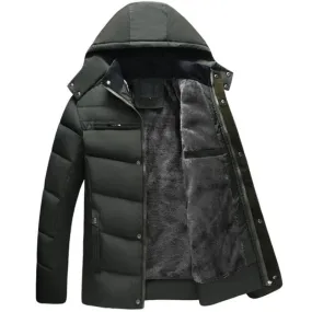 Veste d'hiver parka pour homme avec doublure polaire et capuche