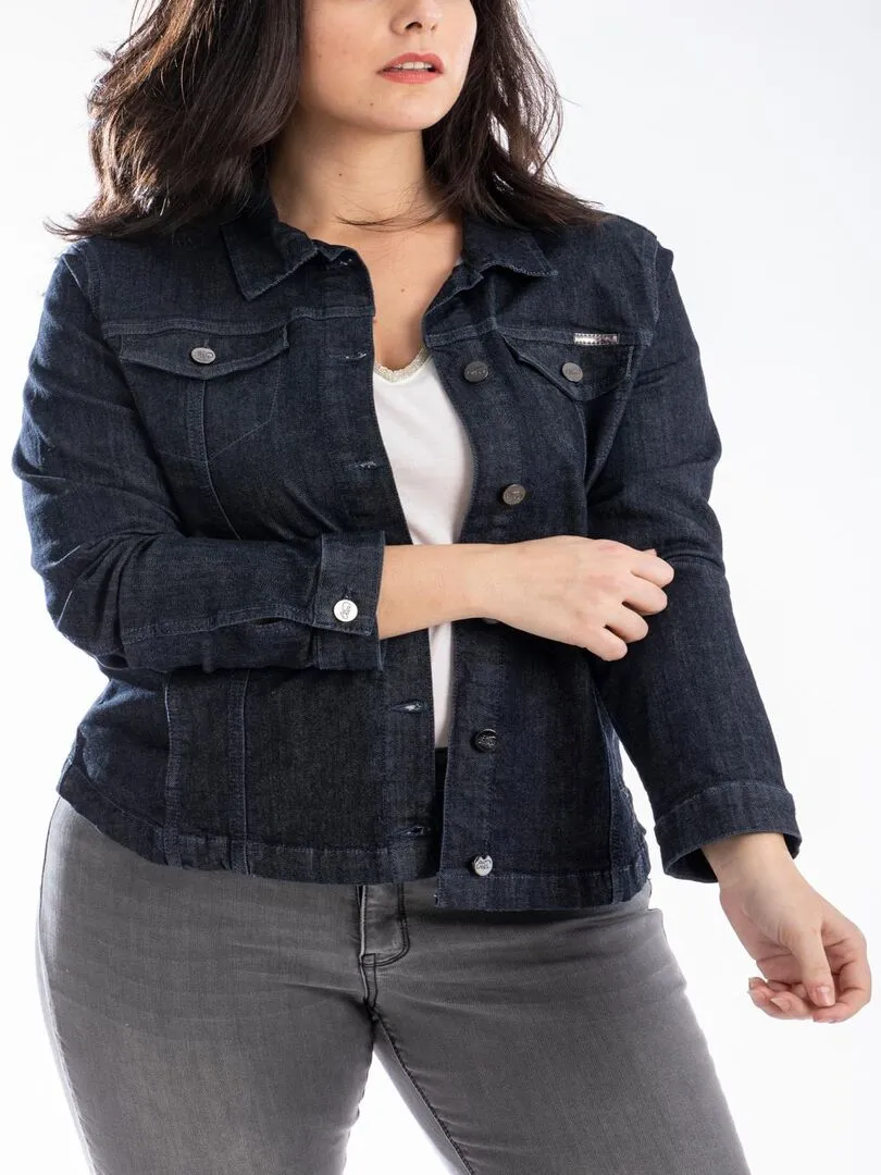 Veste en jeans stretch OBV1 'OBER' - Bleu