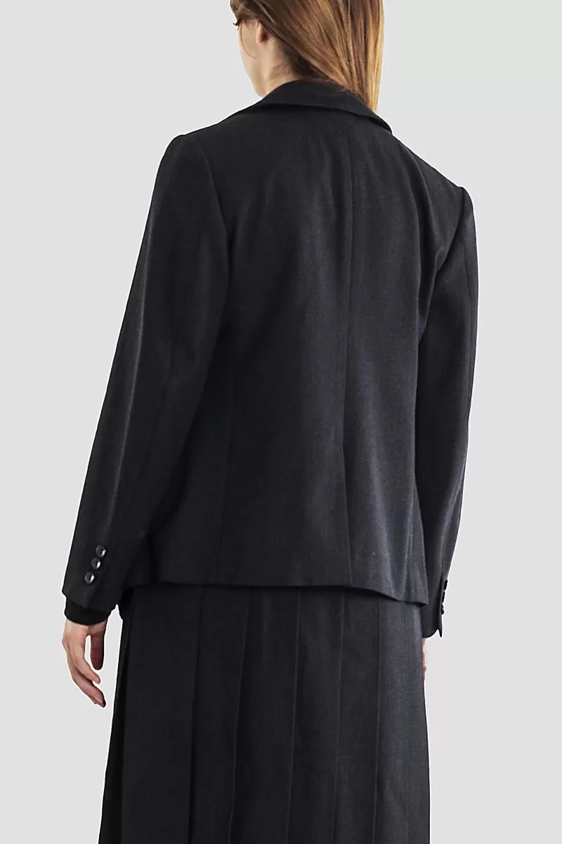 Veste grise asymétrique