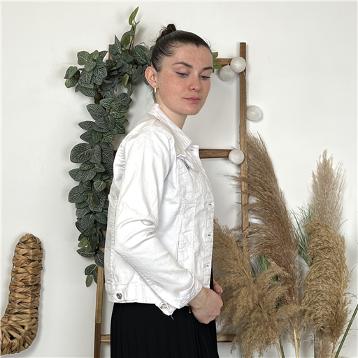 Veste Jean Été Voggo Blanche - Bleu Clair