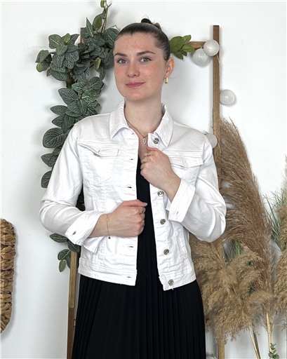 Veste Jean Été Voggo Blanche - Bleu Clair