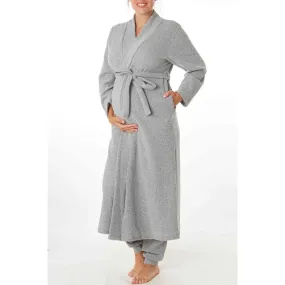 Veste longue grossesse grise Cache Coeur Lingerie  en viscose | 3 Suisses