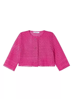 Veste Mayoral Guipure Fuchsia pour Fille