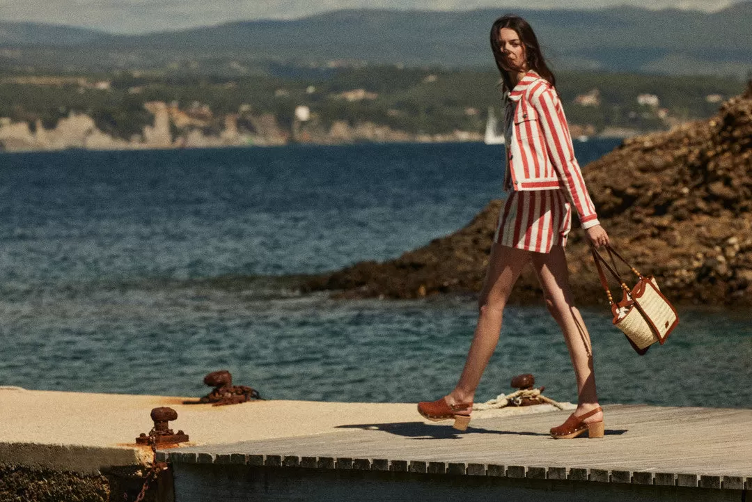 Veste Philou rayures rouge et blanc