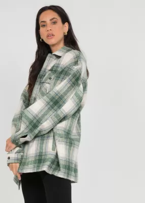 Veste à carreaux verte