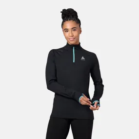 Vêtements de sport ODLO | Polairede running ODLOPull 1/2 zip AXALP CERAMIWARM FEMME black - polynya | 313551-60279