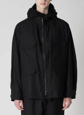 WIDE TWILL BRIM HOOD BLOUSON