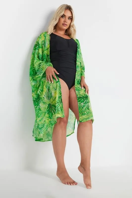 YOURS - Chemisier de Plage Vert Design Tropical