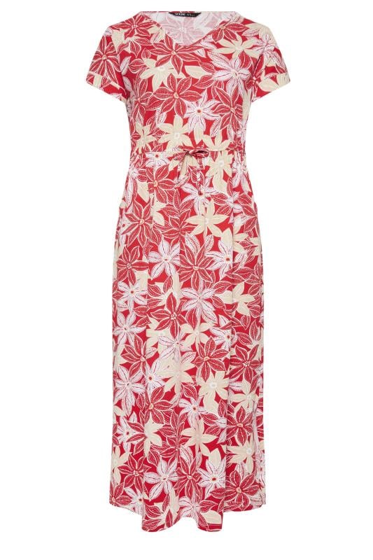 YOURS - Robe Rouge Blanche & Jaune Maxi Design Floral