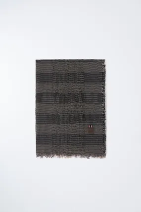 Écharpe à effet rayures bicolore